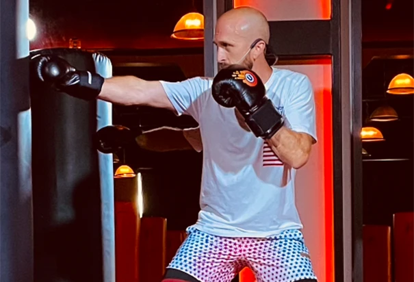 bag blitz class at Burn Kickboxing