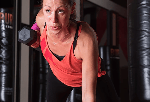 bk strength class at Burn Kickboxing