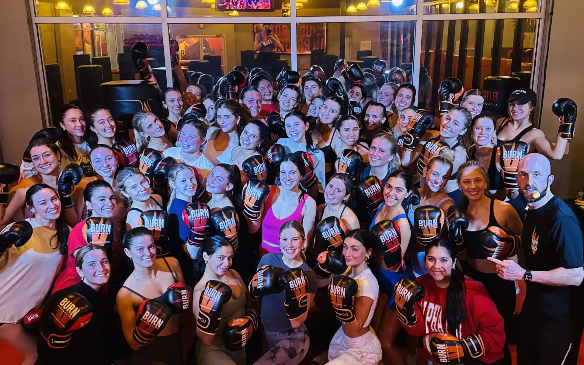 woman members with gloves