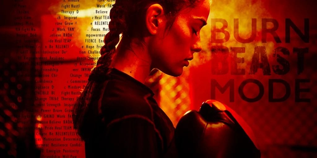 Burn Kickboxing Woman Getting ready Mentally