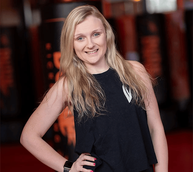 woman training at Burn Kickboxing