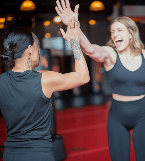 women training at Burn Kickboxing